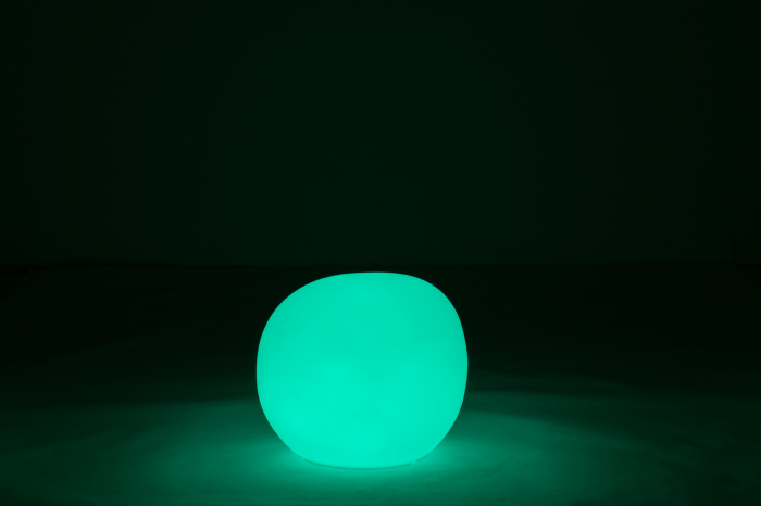 Veioza Outdoors LED, Plastic/Fibre sintetice, Alb/Multicolor, 46.5x46.5x42 cm [9]