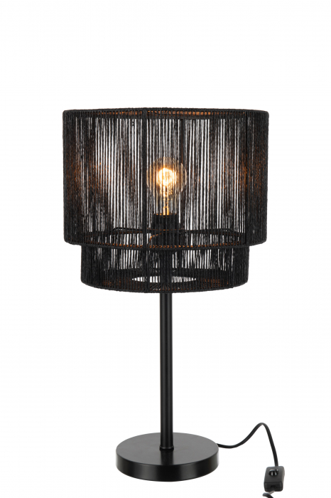 Veioza Paul, Metal/Fier, Negru, 29.5x29.5x52.5 cm [2]
