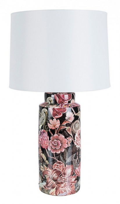 Veioza Pink Flower, Portelan, Alb, 16xx63 Bizzotto imagine noua 2022