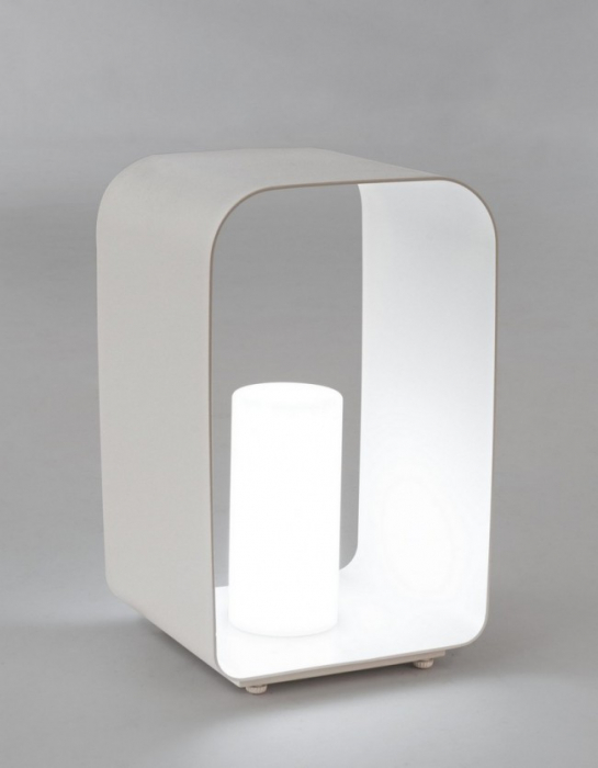 Veioza RIDLEY, aluminiu, alb, 25x28x45cm [4]
