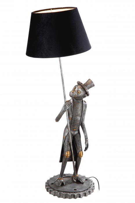 Veioza Steampunk Monkey, Rasina, Argintiu/Negru, 38x90x30 cm [2]