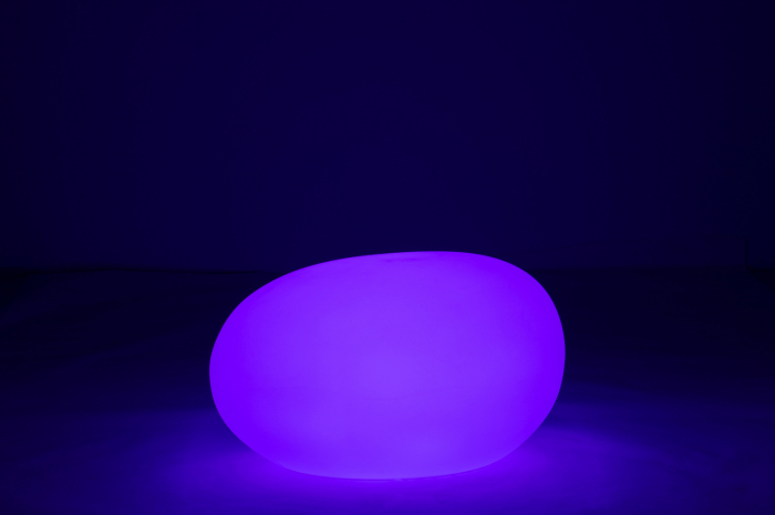 Veioza Stone, Plastic/Fibre sintetice, Alb/Multicolor, 82.5x62x65 cm [15]