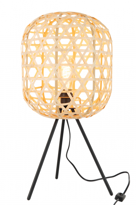 Veioza Tripod, Metal/Fier, Natural, 30x30x58 cm [2]