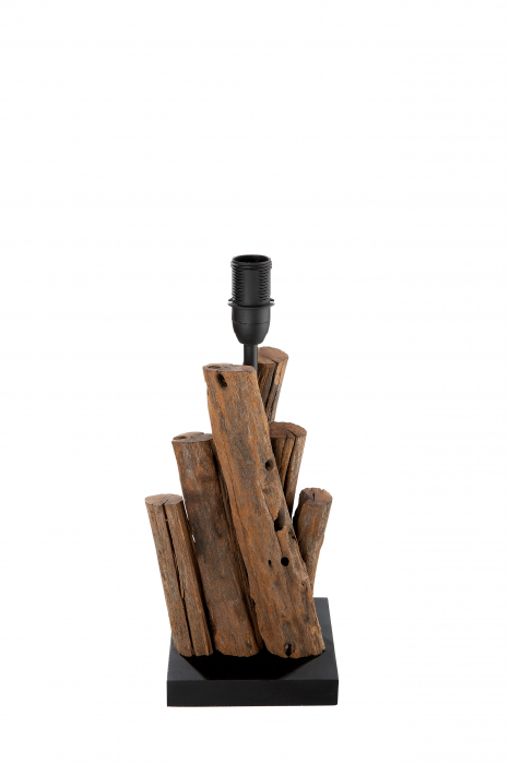 Veioza Twigs, Lemn, Maro inchis, 15x45x15 cm [2]