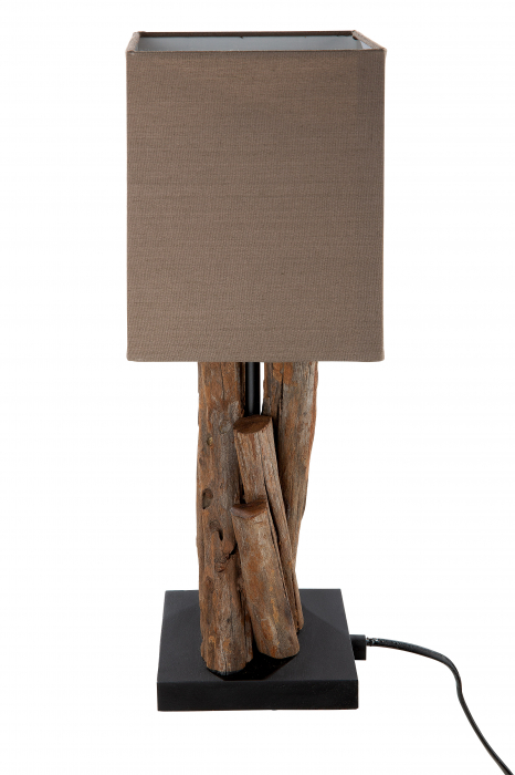 Veioza Twigs, Lemn, Maro inchis, 15x45x15 cm [3]