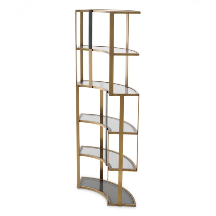 Vitrina, Clio Corner finisaj alamă, Dims: W. 115 | D. 37 | H. 240  (CM) [3]