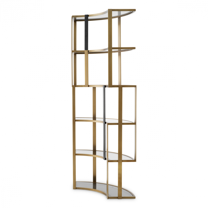 Vitrina, Clio Corner finisaj alamă, Dims: W. 115 | D. 37 | H. 240  (CM) [4]