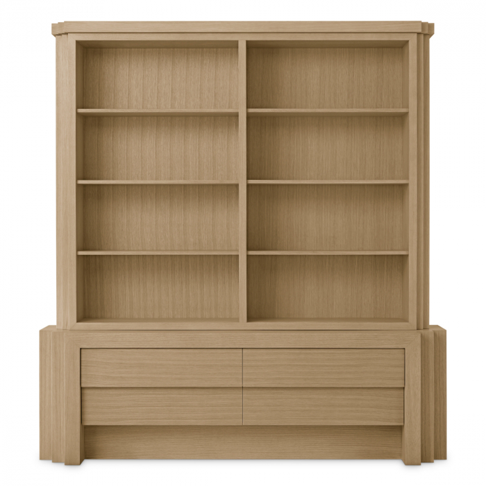 Vitrina, Metropolitan L, furnir din stejar, natur, Dims: W. 220.5 | D. 50 | H. 236  (CM) [3]