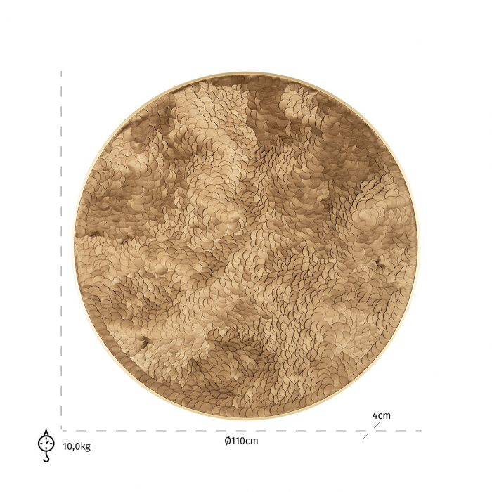Decoratiune de perete Bloom auriu 110 cm [3]