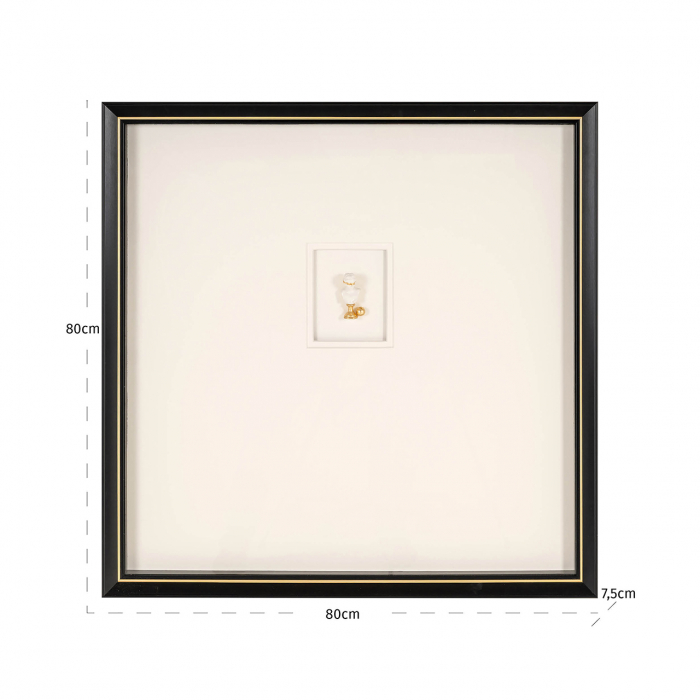 Tablou Danni (Negru/alb), Dims: 80.0 x 80.0 x 7.5 cm [4]