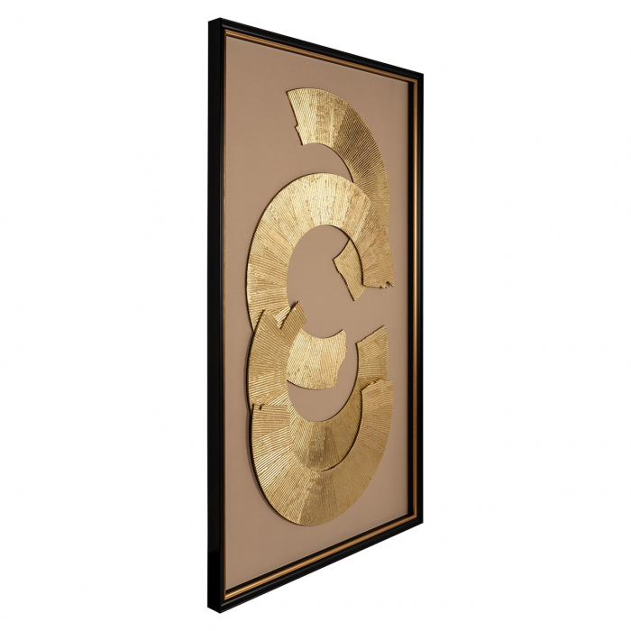 Tablou Eden, MDF, Auriu/Maro, 145x85x5 cm [2]