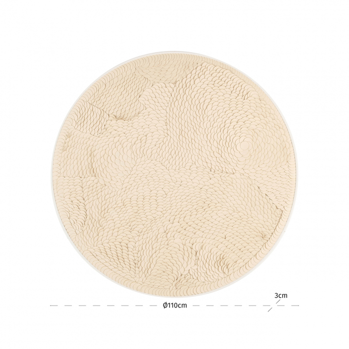 Tablou Flow (Alb), Dims: 110.0 x 110.0 x 3.0 cm [4]