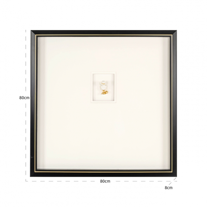 Tablou Hanna (Negru/alb), Dims: 80.0 x 80.0 x 8.0 cm [4]