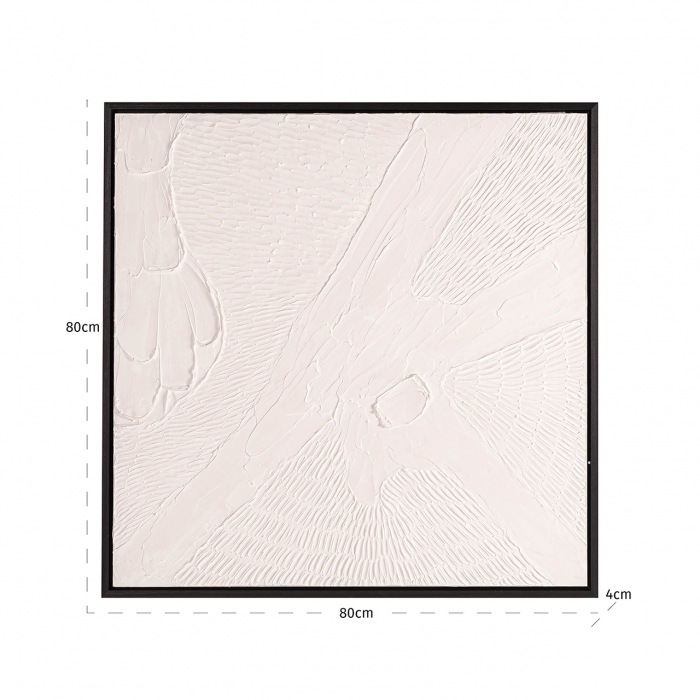 Tablou Janey (Negru/alb), Dims: 80.0 x 80.0 x 4.0 cm [4]