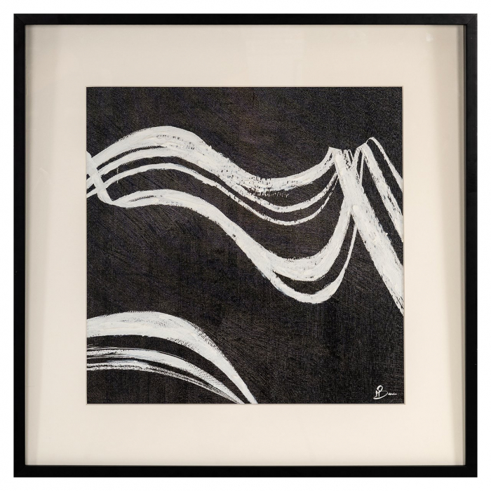 Tablou Jozy (Negru/alb), Dims: 80.0 x 80.0 x 5.0 cm [1]