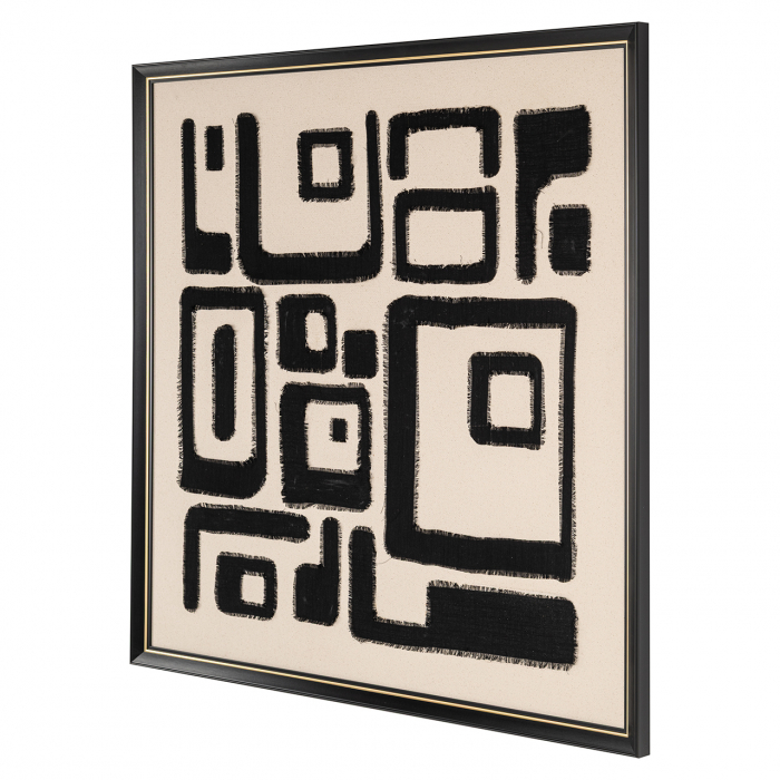 Tablou Shanita (Negru/alb), Dims: 105.0 x 105.0 x 4.0 cm [3]