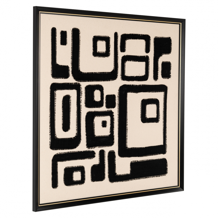 Tablou Shanita (Negru/alb), Dims: 105.0 x 105.0 x 4.0 cm [2]