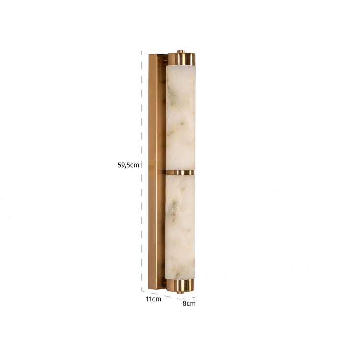 Lampă de perete Lycke (aurie), Dims: 59.5 x 11.0 x 8.0 cm [3]