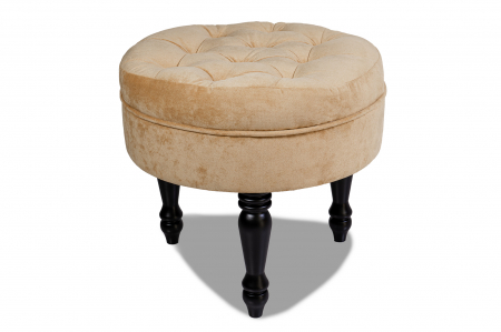 Taburete si pufuri - Taburet Filip chesterfield, bej, 50x48 cm