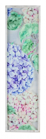 Tablouri - Tablou Hortensia, plastic /MDF, Multicolor, 64x2x120 cm