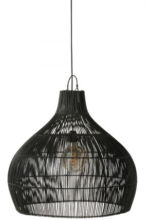 Abajur Pear, Rattan/Bambus, Negru, 83x83x75.5 cm [1]
