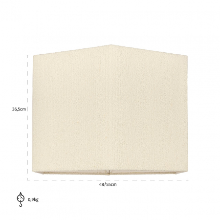 Abajur, Soho alb bouclé hexagon XL (alb) [2]