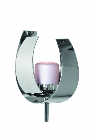 AMALIA, Suport lumânare de perete, nichel, H.30,L.19,W.22 [1]