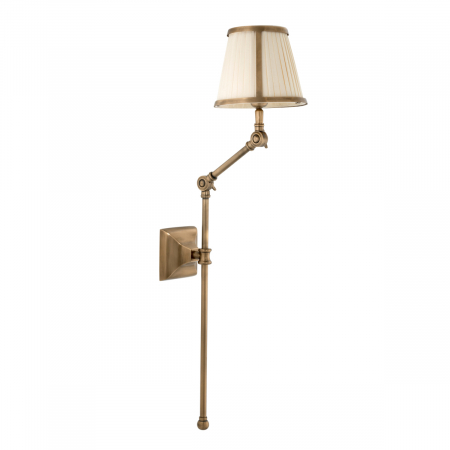 Aplică de perete, Brunswick, finisaj din alamă cu aspect vintage, Dims: W. 17 | D. 29 | H. 77 | Adjustable (CM) [1]