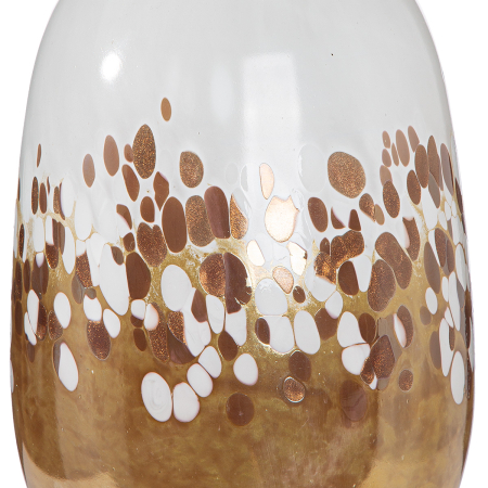 VAZE SI GHIVECE - Arta din sticla, Vaza, bulboasa, „Vesuvio”, Sticla, alba, PU 1, H 33 cm, A. 19 cm