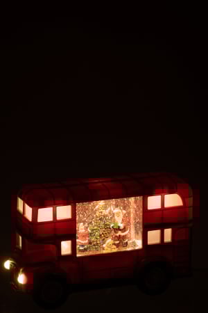 Autobuz cu leduri si muzica, Mos Craciun, plastic multicolor [2]