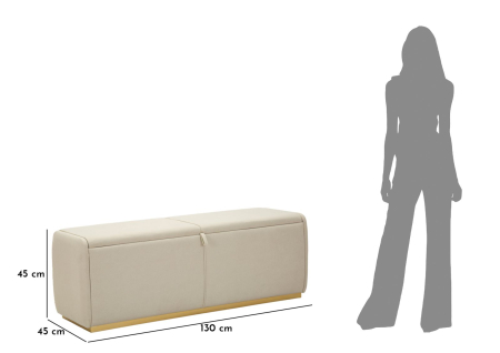 Bancheta cu spatiu depozitare130x45x45 cm [8]