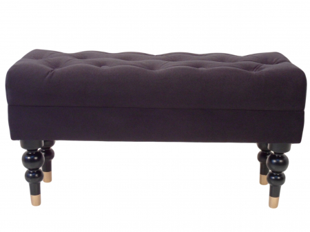 Bancheta Diana Classic, Negru, 85x44x30 cm [1]