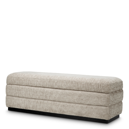 Banchete - Bancheta Valmont creststone finisaj bej abanos |W. 141.5 | D. 47 | H. 49 cm 