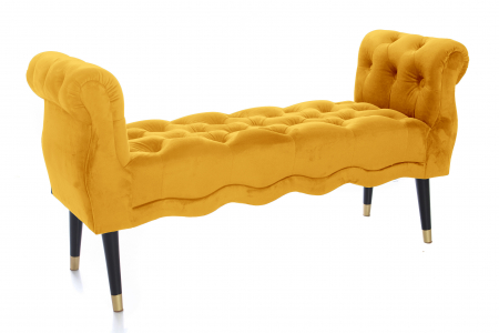 Bancheta Viana, galben 120x38x60 cm [2]