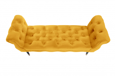 Bancheta Viana, galben 120x38x60 cm [4]