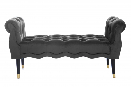 Banchete - Bancheta Viana, gri inchis 120x38x60 cm