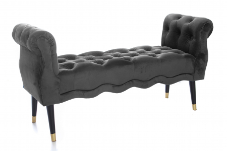 Bancheta Viana, gri inchis 120x38x60 cm [2]