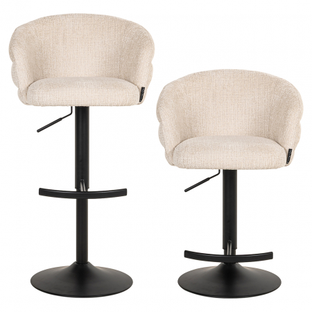 Scaun Bar/Counter, Nikki, pivotant, ignifug (Niagara 902 beige Chenille) [3]