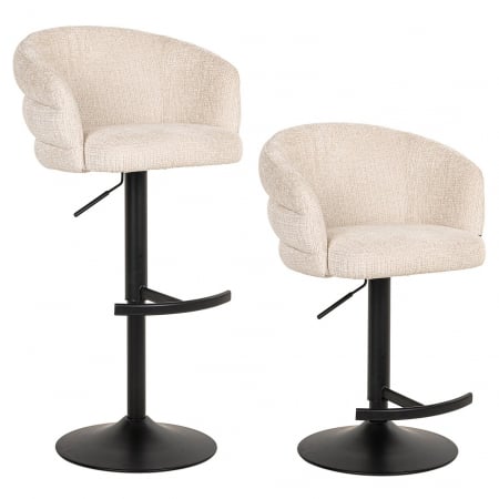SALE % - Scaun Bar/Counter, Nikki, pivotant, ignifug (Niagara 902 beige Chenille)