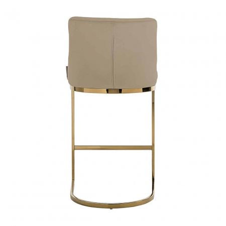 Scaun de bar Bolton catifelat bej/ auriu, protectie foc [2]