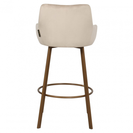 Set 2 scaune de bar Cressida spatar inalt, kaki, 52x54x109 cm [2]