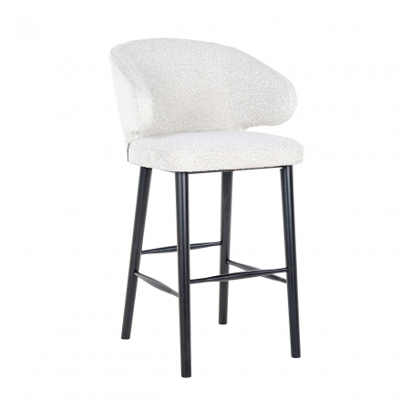 Scaune de bar - Scaun de bar Indigo alb bouclé