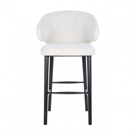 Scaun de bar Indigo alb bouclé [3]