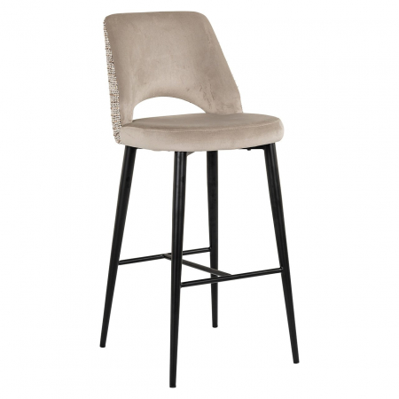 SALE % - Bar stool Tabitha trendy nature / quartz khaki fire retardan (Be Trendy 01 Nature)