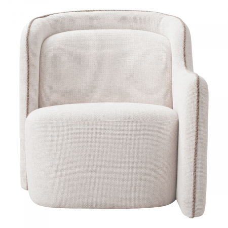 Bariera Fotoliu,ului Dreapta Lyssa off-white, Dims: W. 77 | D. 100 | H. 82.5 | SD. 59 | SH. 39.5 | AH. 56  (CM) [1]