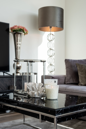 Baza lampadar Bliss, Otel inoxidabil, Argintiu, 156x25x25 cm [4]