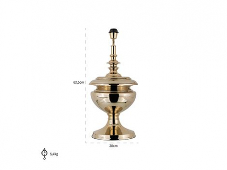 Baza lampa de masa Ensley, Aluminiu, Auriu, 62.5x28x28 cm [1]