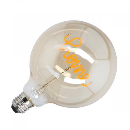 Bec (LED), Acasă, Litere, Sticlă, portocaliu, PU 2, H. 17 cm, D. 12 cm [1]