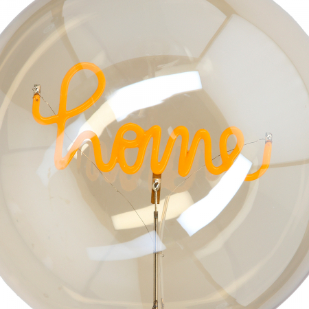 Bec (LED), Acasă, Litere, Sticlă, portocaliu, PU 2, H. 17 cm, D. 12 cm [2]