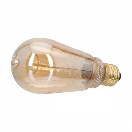 Becuri - Bec (LED), Rombus, Sticla, portocaliu, PU 4, H. 14 cm, D. 6,5 cm